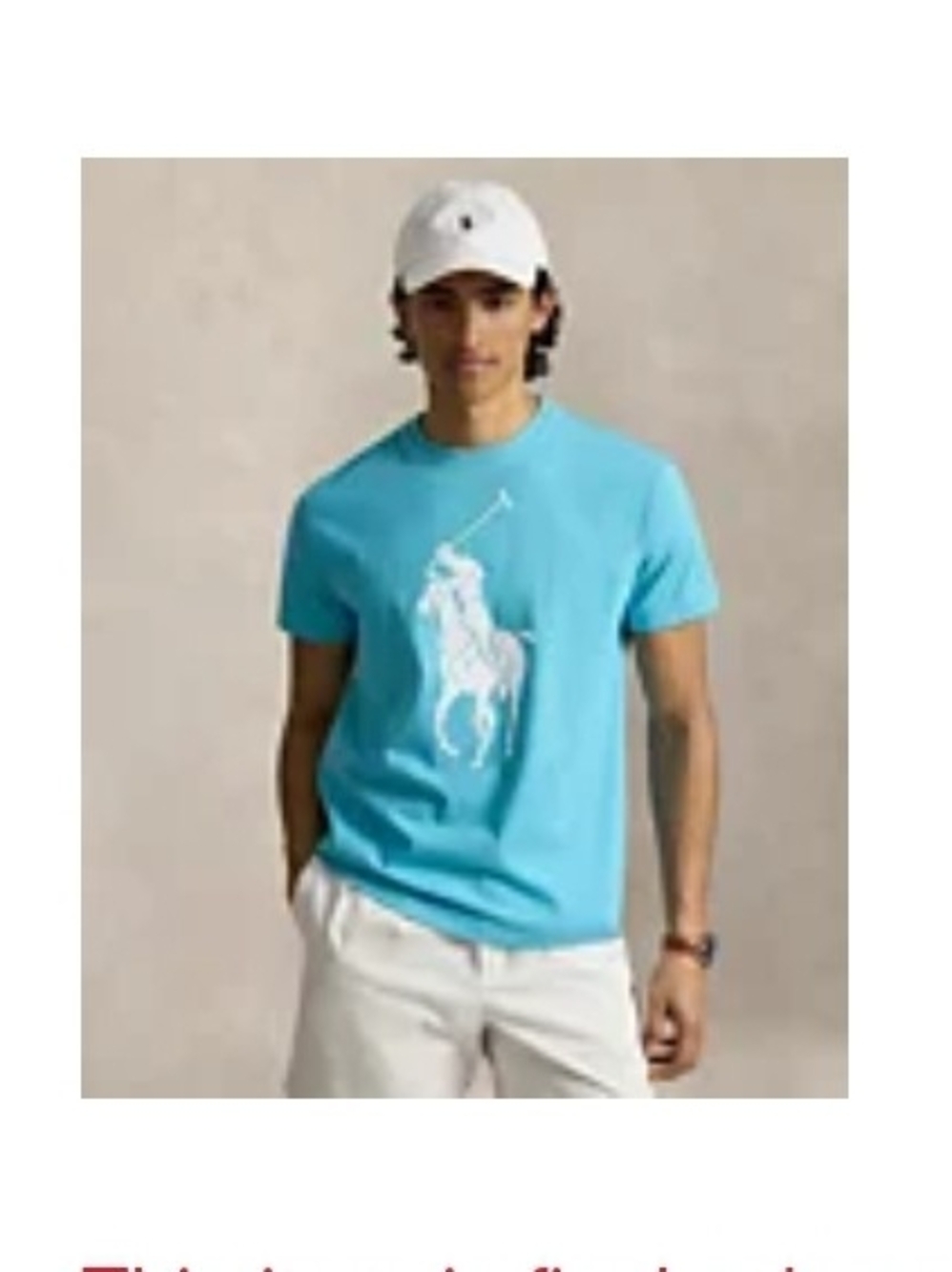 Polo Ralph Lauren Men's Big & Tall Jersey Big Pony T-Shirt Size 3LT Turquoise